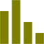 olive bar chart 5 icon