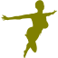olive flying woman icon