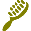 olive hair brush icon