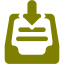 olive inbox icon