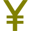 olive japanese yen icon