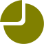 olive pie chart 2 icon