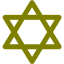 olive star of david icon