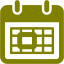 olive tear of calendar icon