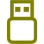 olive usb off icon