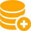 orange add database icon