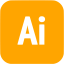 orange adobe ai icon