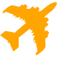 orange airplane 8 icon