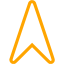 orange arrow up 2 icon