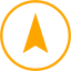 orange arrow up 8 icon