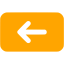 orange backspace icon