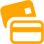 orange bank cards icon