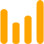 orange bar chart 6 icon