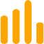 orange bar chart 7 icon