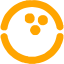 orange bowling ball icon