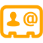 orange business contact icon