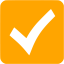 orange check mark 8 icon