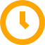 orange clock 8 icon