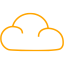 orange cloud 2 icon