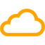 orange clouds icon