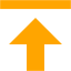 orange data transfer upload icon