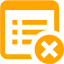 orange delete property icon