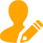 orange edit user icon