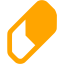 orange eraser icon