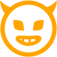 orange evil icon