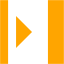 orange expand left icon