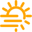 orange fog day icon