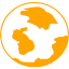 orange globe icon