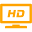 orange hdtv icon