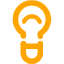 orange light bulb 7 icon