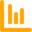 orange line chart icon