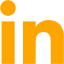 orange linkedin icon