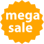 orange mega sale badge icon