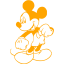 orange mickey mouse 20 icon