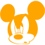 orange mickey mouse 5 icon