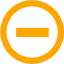 orange minus 5 icon