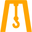 orange overhead crane icon