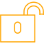 orange padlock 11 icon