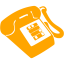 orange phone 45 icon