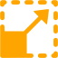 orange resize icon