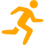 orange running icon