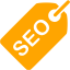 orange seo tag icon