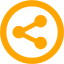 orange sharethis 5 icon