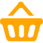 orange shopping basket icon