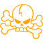 orange skull 44 icon