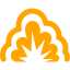 orange smoke explosion icon